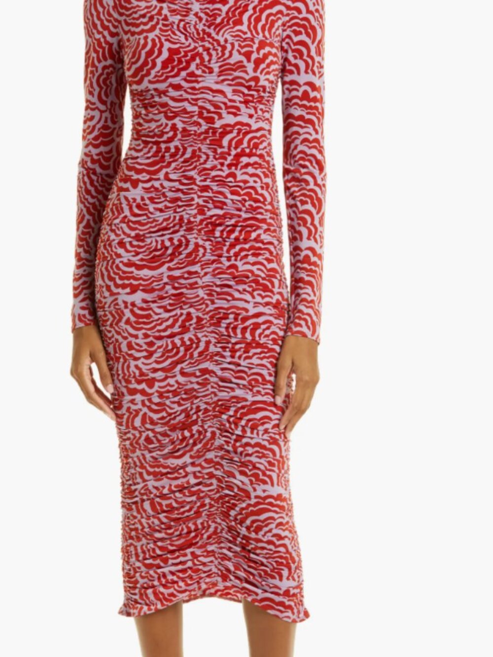 A.L.C. Ansel Ruched Midi Dress